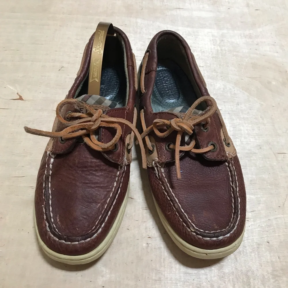 Sperry Top-Sider Brown Leather Boat Shoes Women’s Size 6 Classic Preppy Nautical